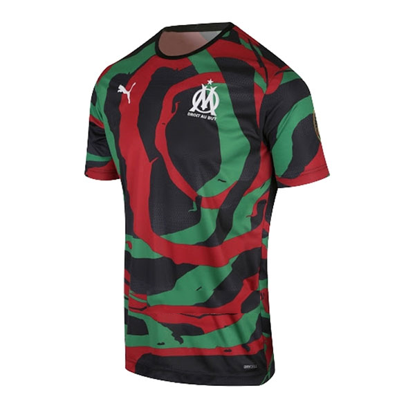 Thailande Maillot Marseille 2021 2022 Noir Vert Rouge Pas Cher